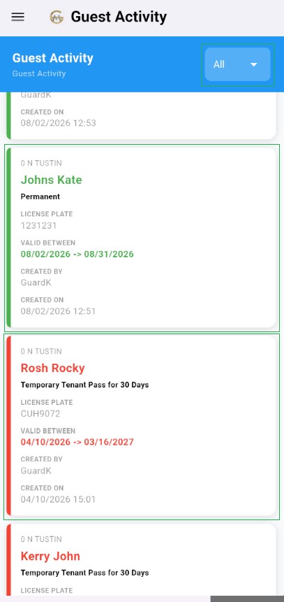 Guest Activity Report