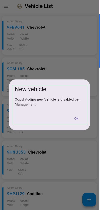 Vehicle Edit