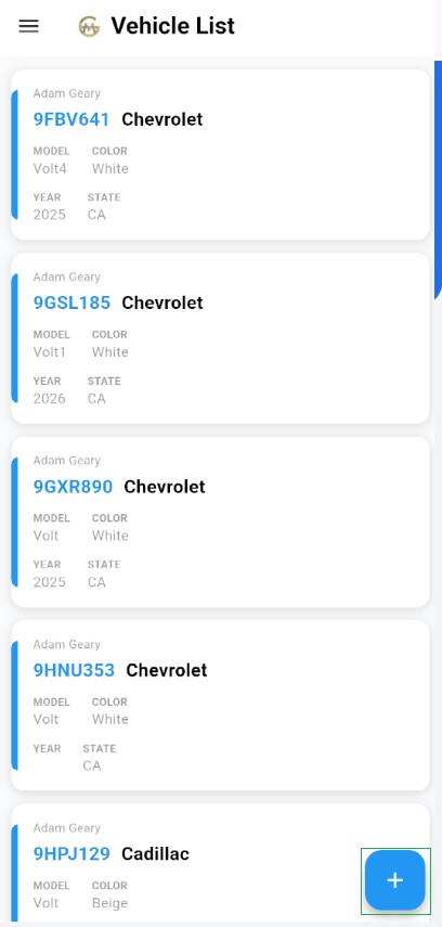 Vehicle Register